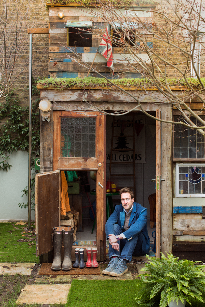 Ben Fogle at home with his daughter Iona and son Ludo. Photo Rick Pushinsky.