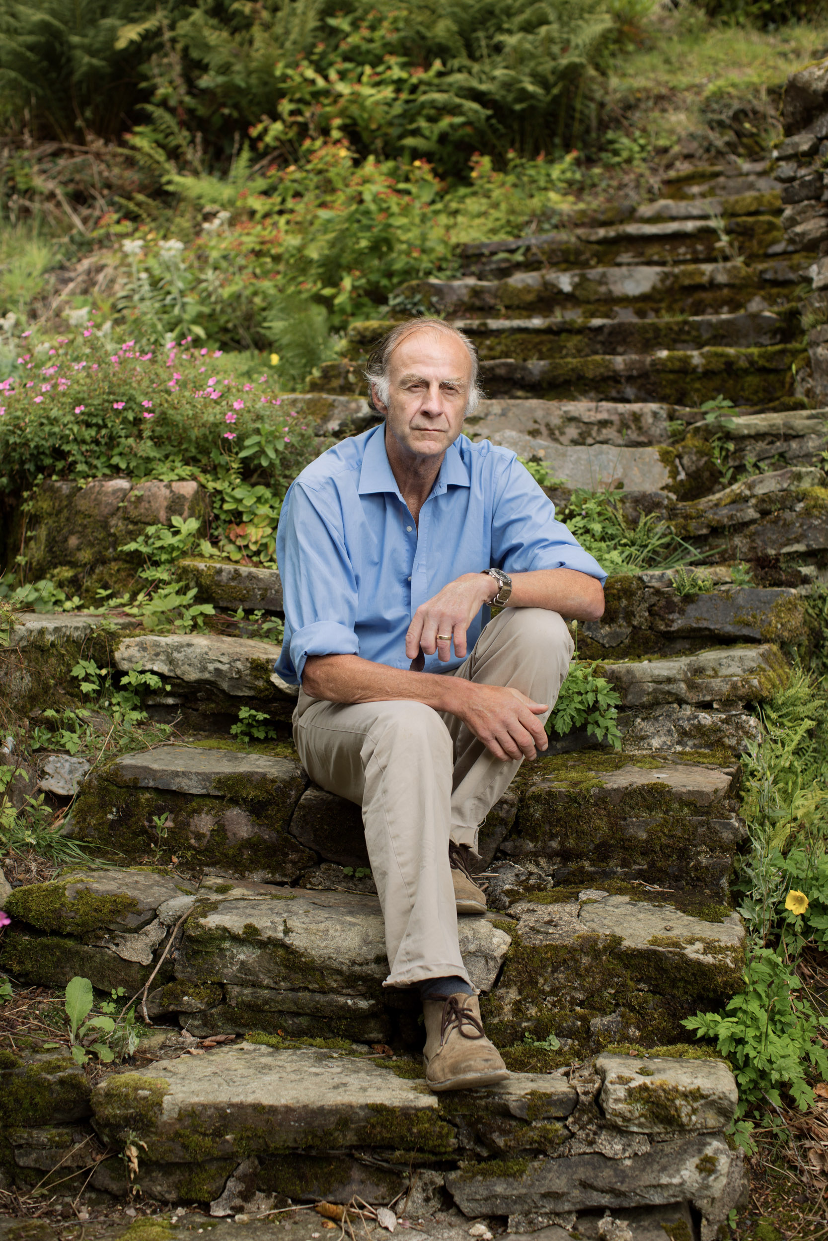 Ranulph Fiennes photographed at home near Exford. Photo Rick Pushinsky.