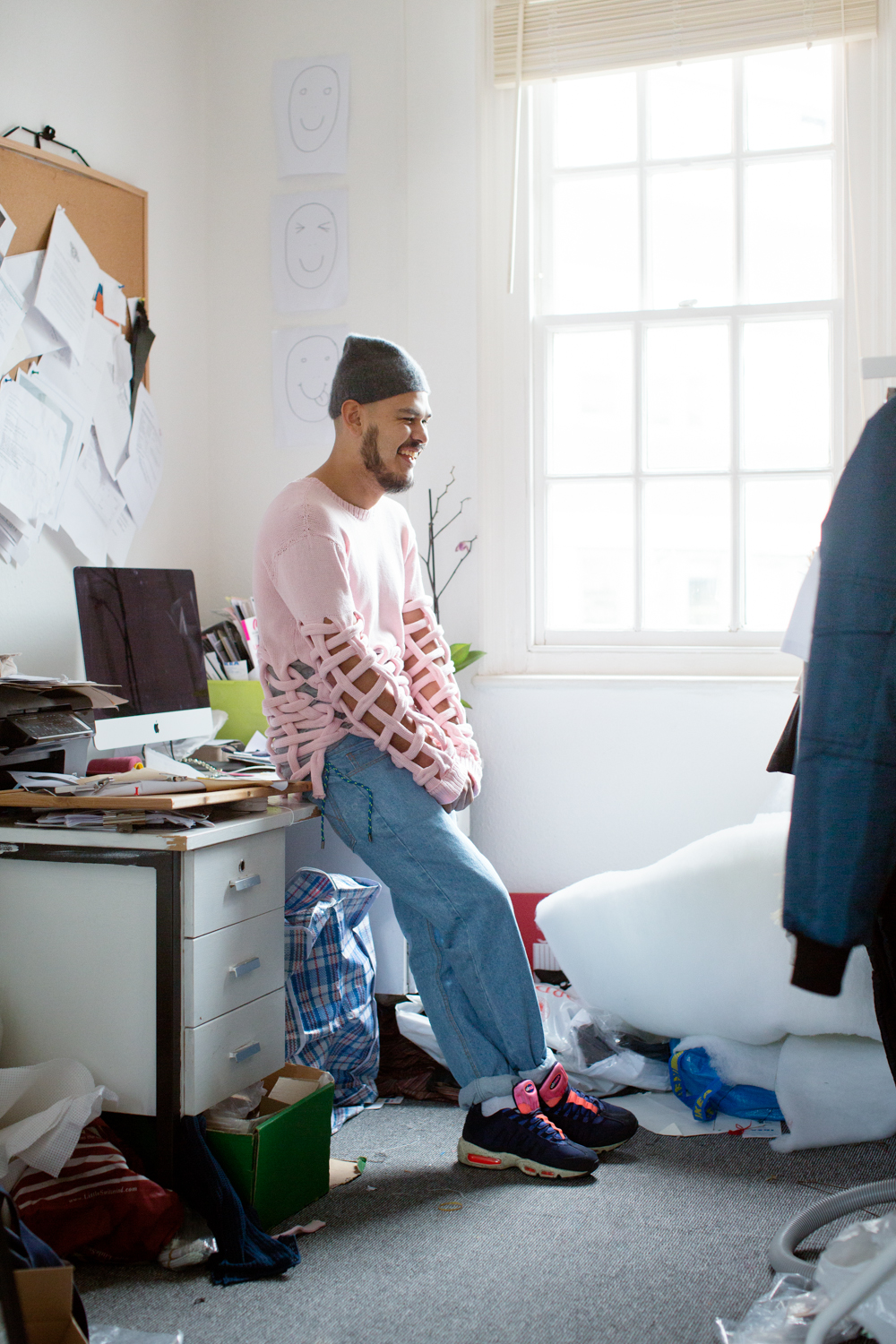 Oscar Quiroz photographed in is studio in North London. Photo Rick Pushinsky.