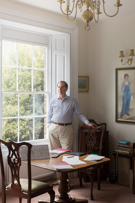 Peter Willan photographed at home in Richmond, London. Photo Rick Pushinsky.
